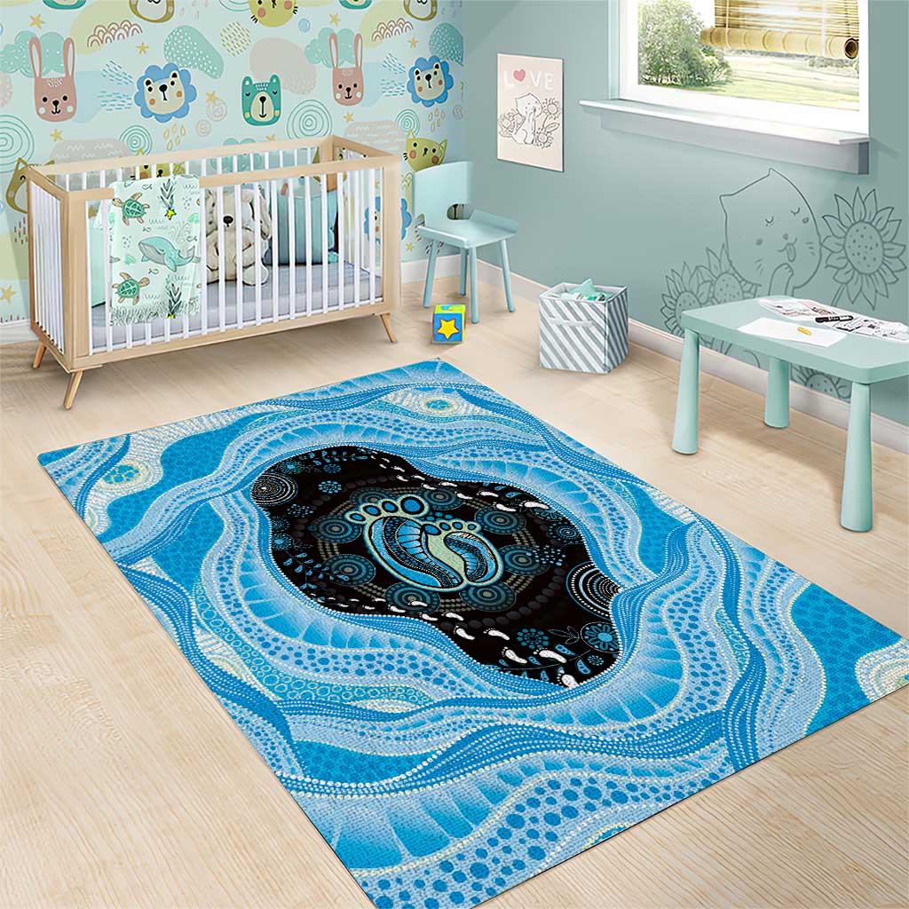 Australia Mother's Day Area Rug Best Mum Ever Blue Version