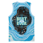 Australia Mother's Day Basketball Jersey Best Mum Ever Blue Version