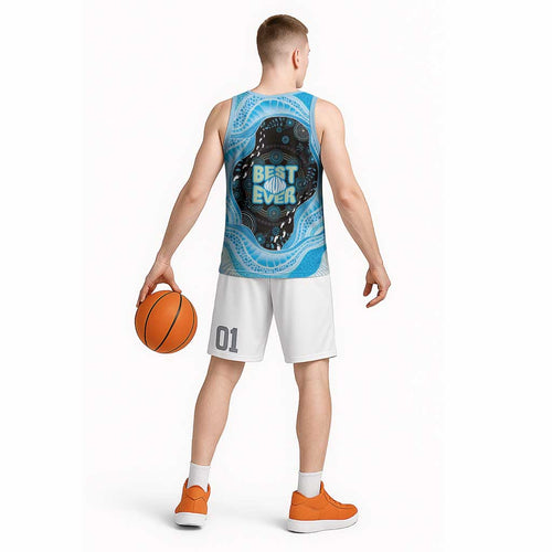 Australia Mother's Day Basketball Jersey Best Mum Ever Blue Version