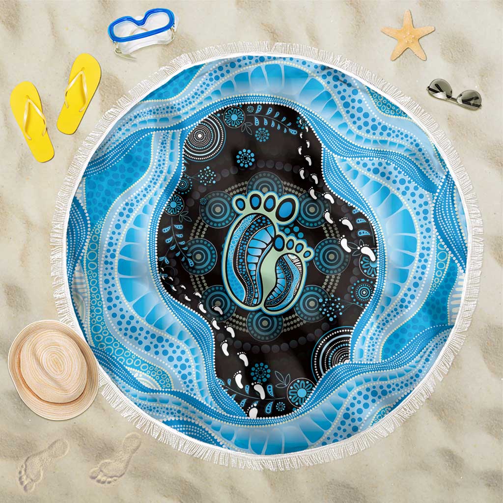 Australia Mother's Day Beach Blanket Best Mum Ever Blue Version