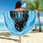 Australia Mother's Day Beach Blanket Best Mum Ever Blue Version