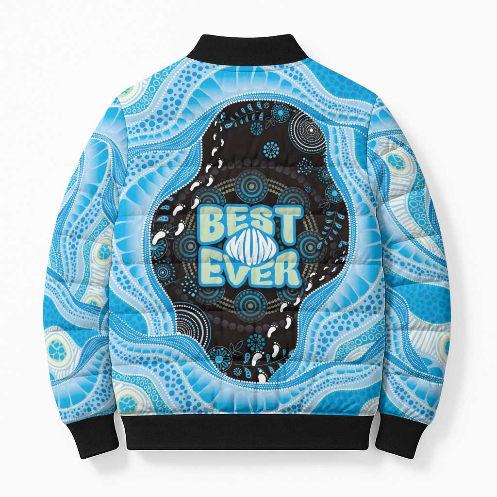Australia Mother's Day Bomber Puffer Jacket Best Mum Ever Blue Version
