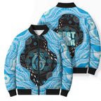 Australia Mother's Day Bomber Puffer Jacket Best Mum Ever Blue Version