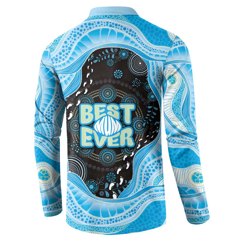 Australia Mother's Day Button Sweatshirt Best Mum Ever Blue Version