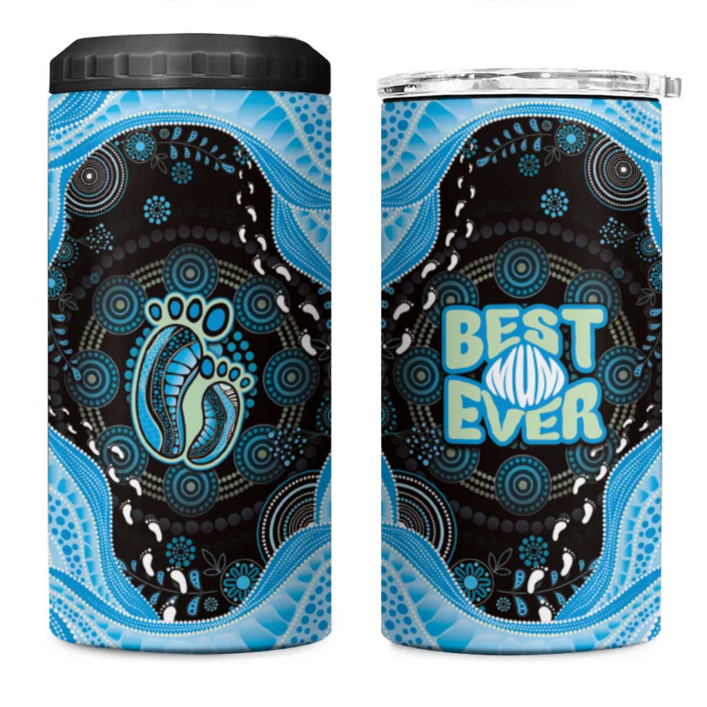 Australia Mother's Day 4 in 1 Can Cooler Tumbler Best Mum Ever Blue Version