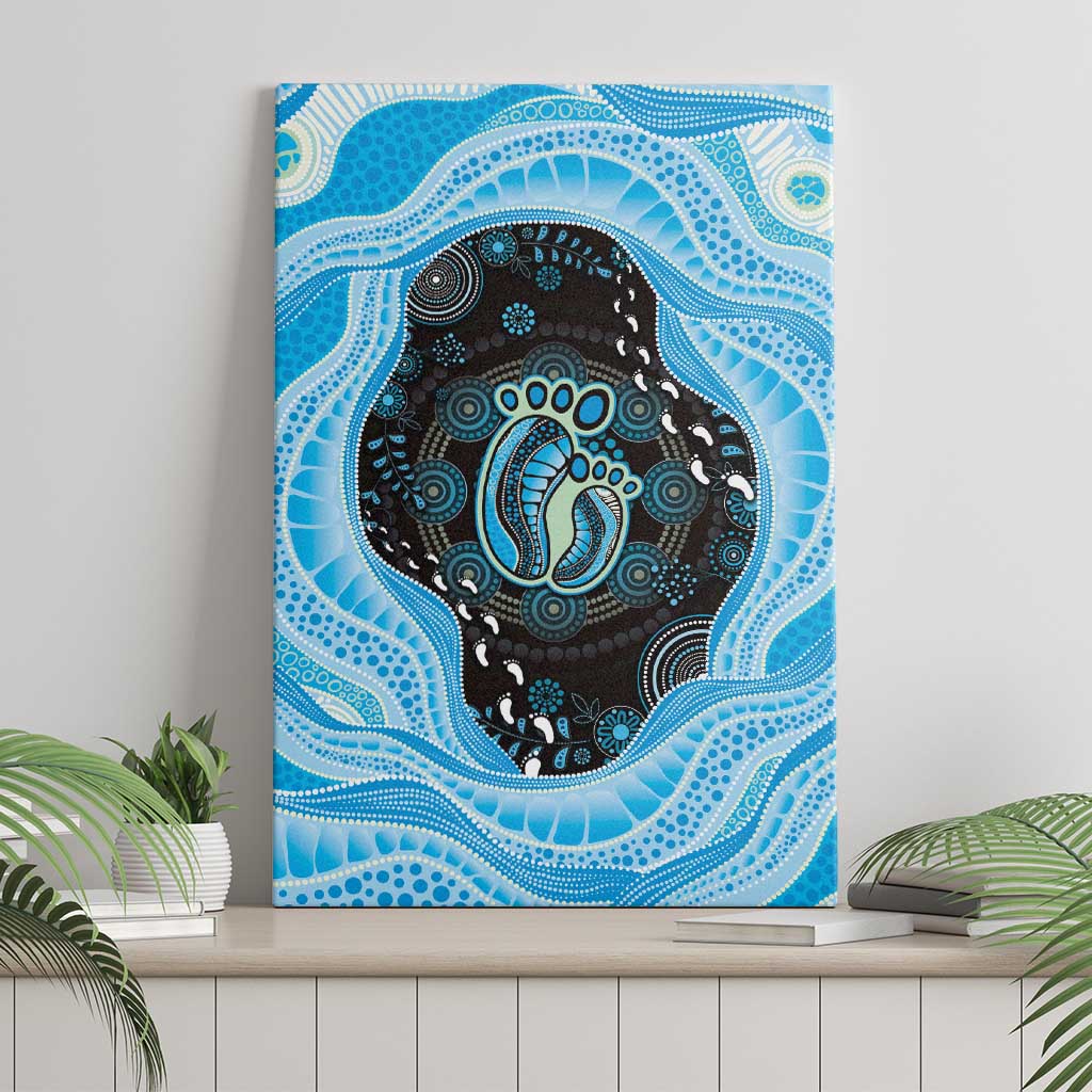 Australia Mother's Day Canvas Wall Art Best Mum Ever Blue Version