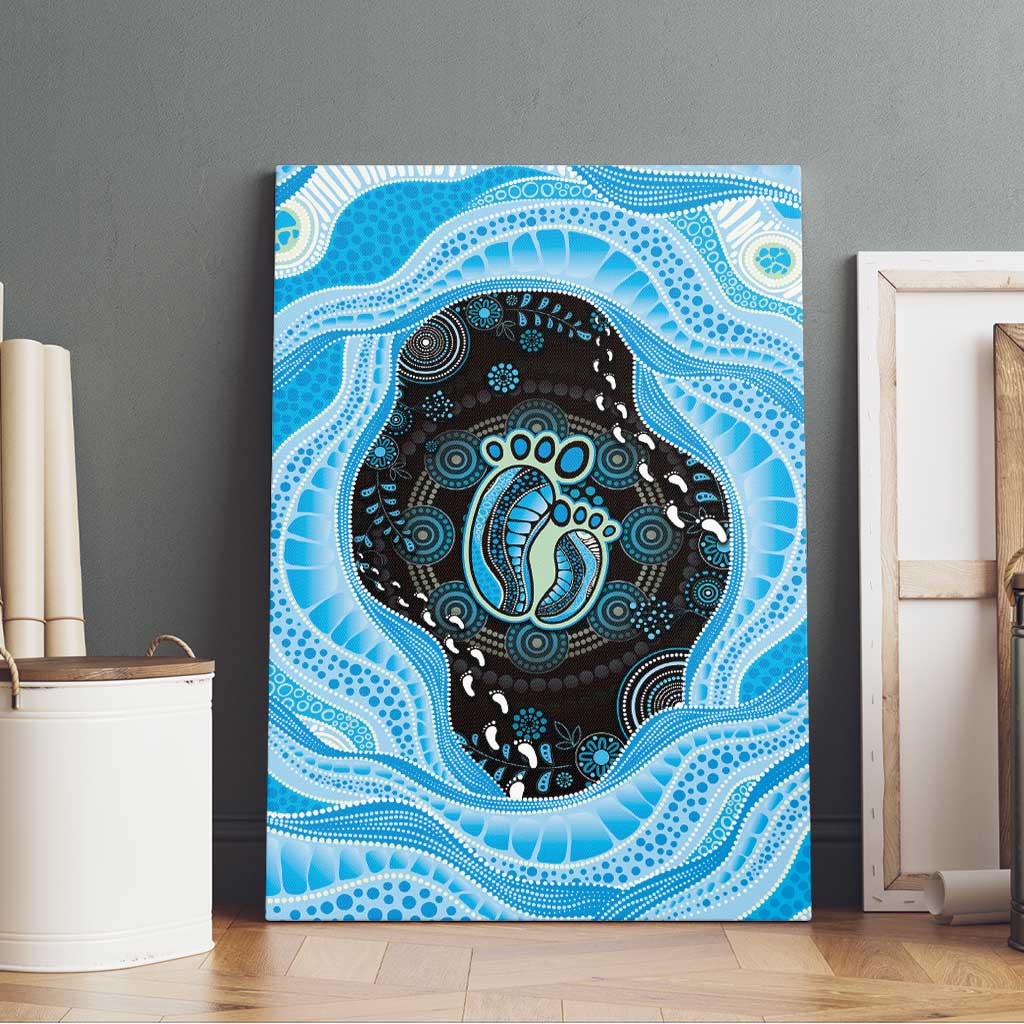 Australia Mother's Day Canvas Wall Art Best Mum Ever Blue Version