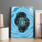 Australia Mother's Day Canvas Wall Art Best Mum Ever Blue Version