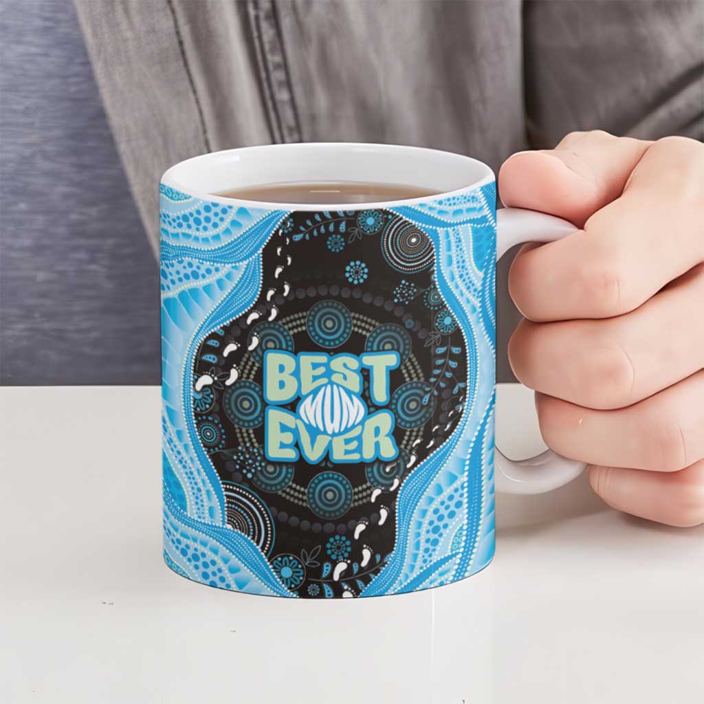 Australia Mother's Day Ceramic Mug Best Mum Ever Blue Version