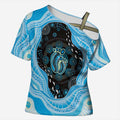 Australia Mother's Day Cross Shoulder Shirt Best Mum Ever Blue Version
