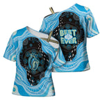 Australia Mother's Day Cross Shoulder Shirt Best Mum Ever Blue Version