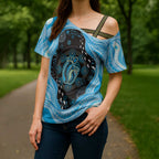 Australia Mother's Day Cross Shoulder Shirt Best Mum Ever Blue Version