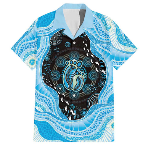 Australia Mother's Day Family Matching Off Shoulder Maxi Dress and Hawaiian Shirt Best Mum Ever Blue Version