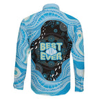 Australia Mother's Day Family Matching Puletasi and Hawaiian Shirt Best Mum Ever Blue Version
