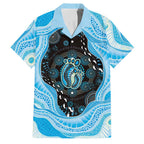 Australia Mother's Day Family Matching Short Sleeve Bodycon Dress and Hawaiian Shirt Best Mum Ever Blue Version