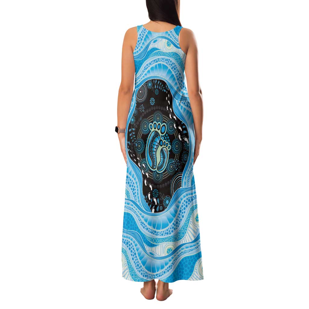 Australia Mother's Day Family Matching Tank Maxi Dress and Hawaiian Shirt Best Mum Ever Blue Version