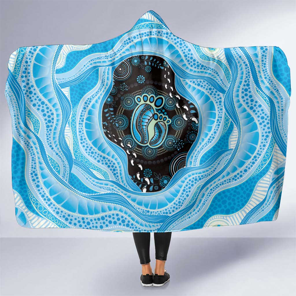 Australia Mother's Day Hooded Blanket Best Mum Ever Blue Version