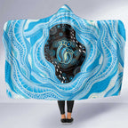 Australia Mother's Day Hooded Blanket Best Mum Ever Blue Version