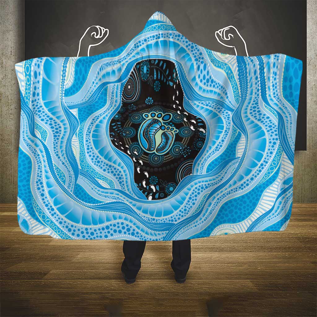 Australia Mother's Day Hooded Blanket Best Mum Ever Blue Version