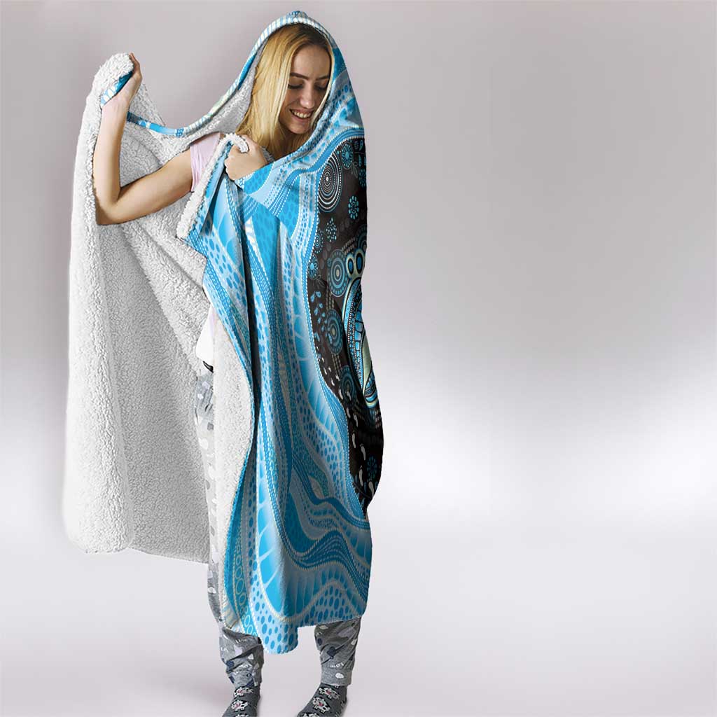 Australia Mother's Day Hooded Blanket Best Mum Ever Blue Version