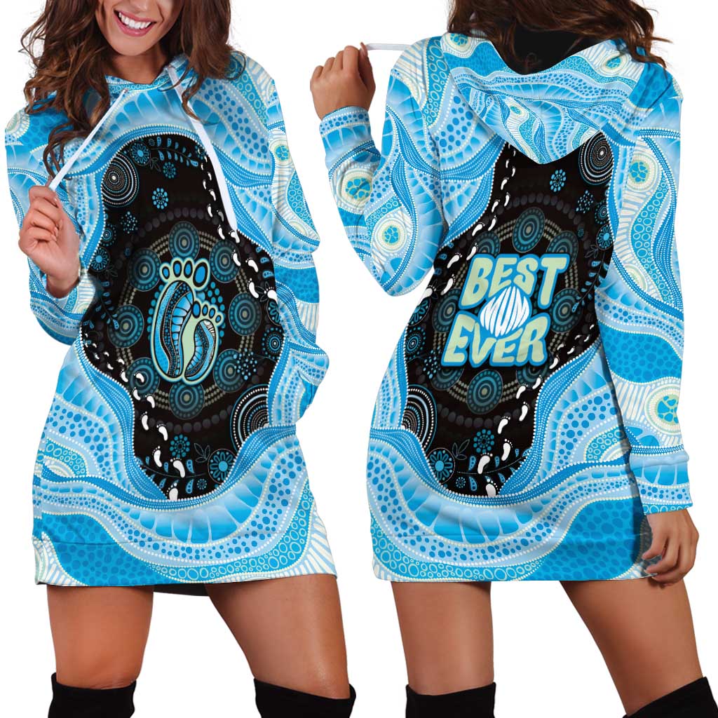 Australia Mother's Day Hoodie Dress Best Mum Ever Blue Version