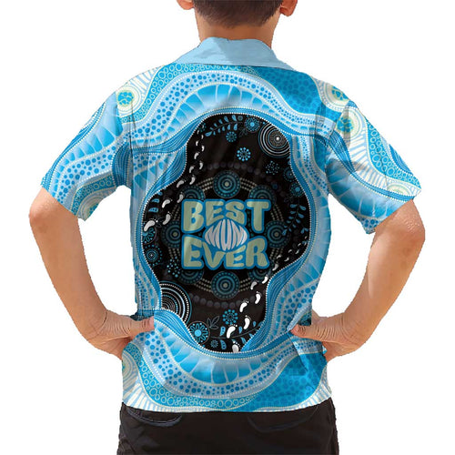 Australia Mother's Day Kid Hawaiian Shirt Best Mum Ever Blue Version