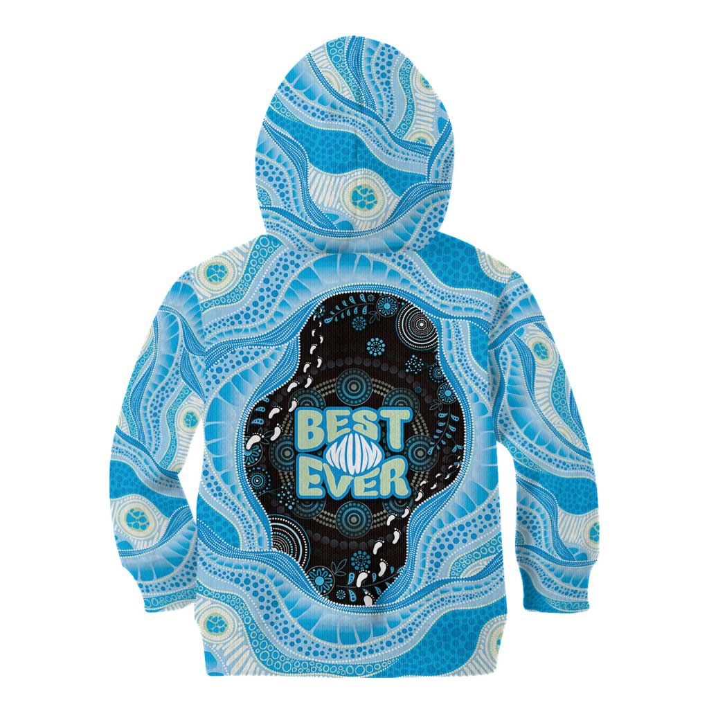 Australia Mother's Day Kid Hoodie Best Mum Ever Blue Version