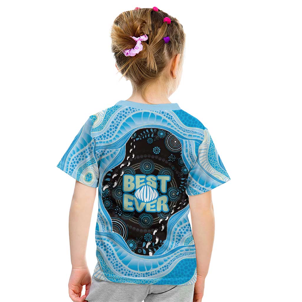 Australia Mother's Day Kid T Shirt Best Mum Ever Blue Version
