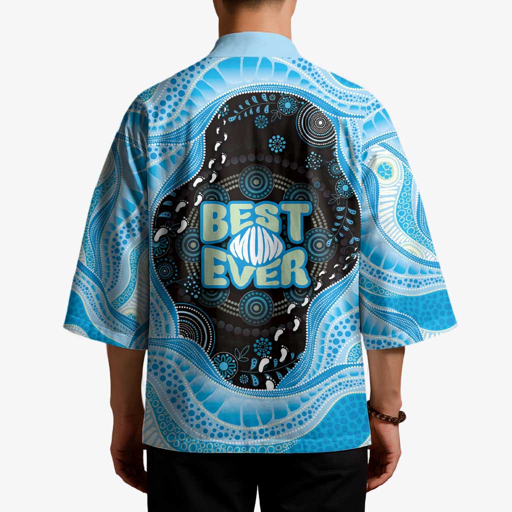 Australia Mother's Day Kimono Best Mum Ever Blue Version