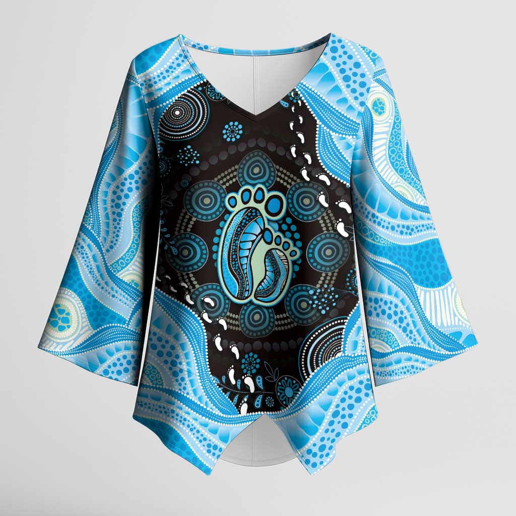 Australia Mother's Day Kimono Sleeve Blouse Best Mum Ever Blue Version