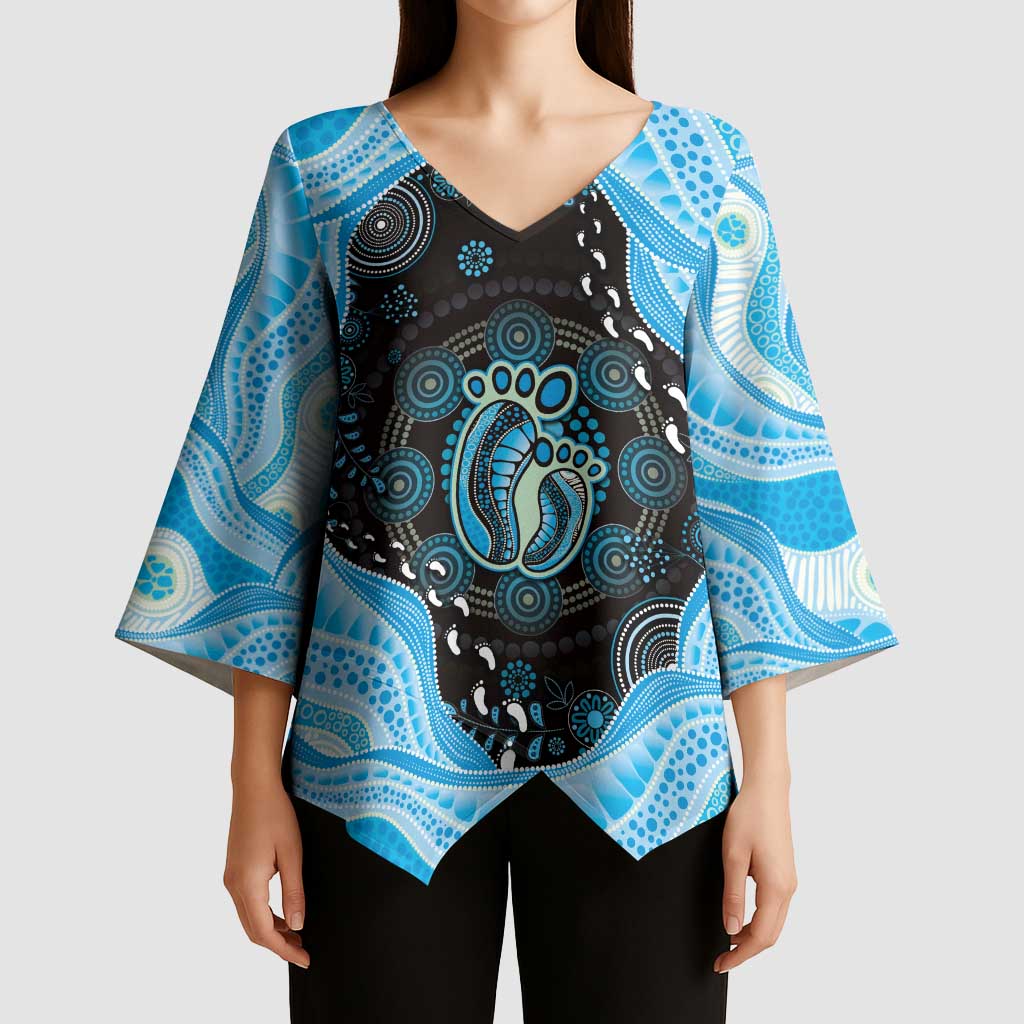 Australia Mother's Day Kimono Sleeve Blouse Best Mum Ever Blue Version