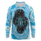 Australia Mother's Day Long Sleeve Polo Shirt Best Mum Ever Blue Version