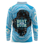 Australia Mother's Day Long Sleeve Polo Shirt Best Mum Ever Blue Version