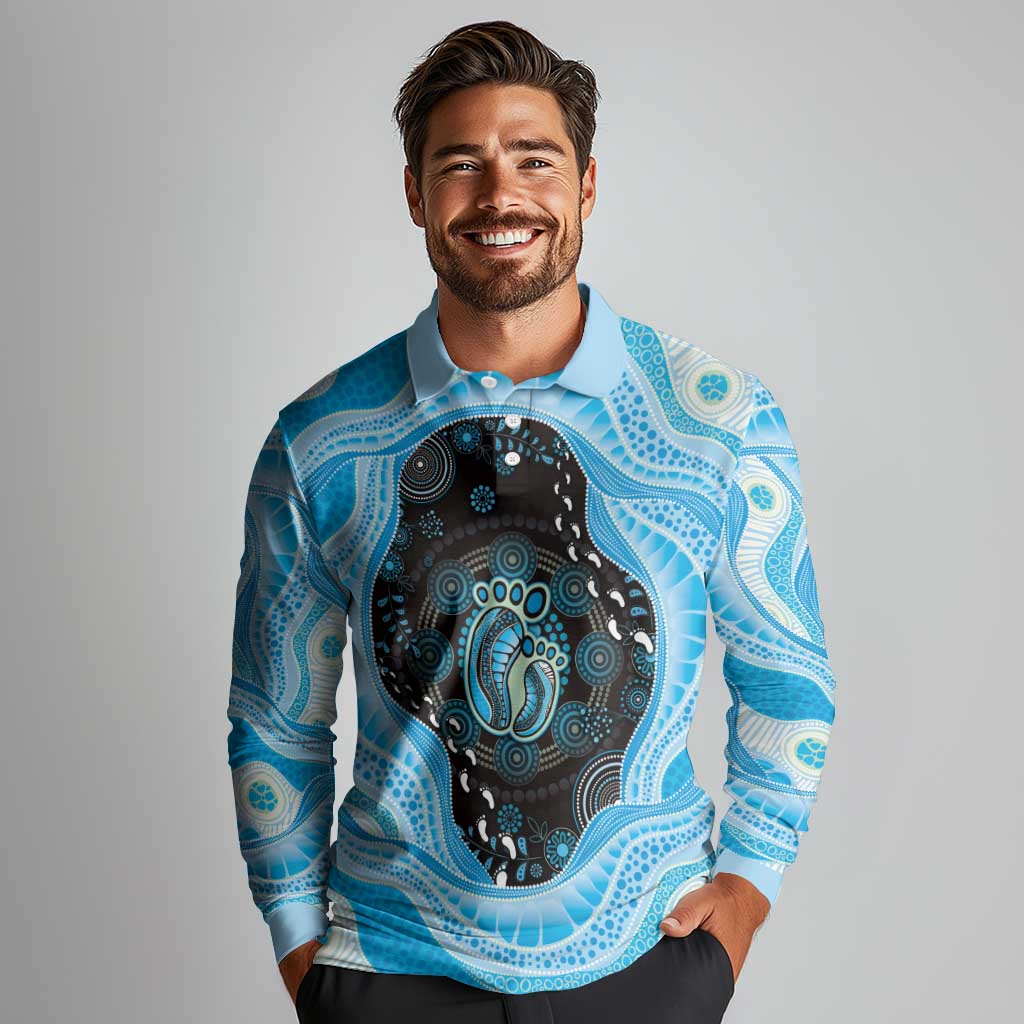Australia Mother's Day Long Sleeve Polo Shirt Best Mum Ever Blue Version