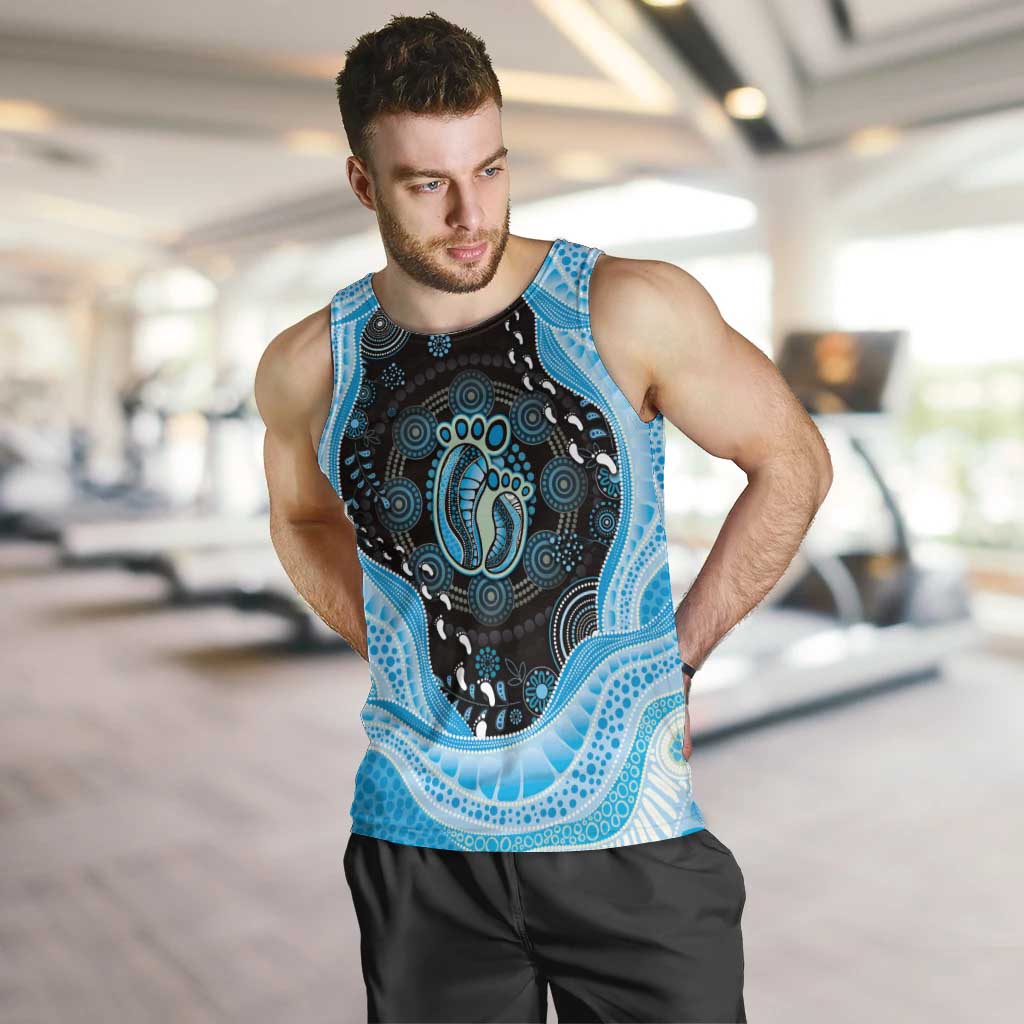 Australia Mother's Day Men Tank Top Best Mum Ever Blue Version