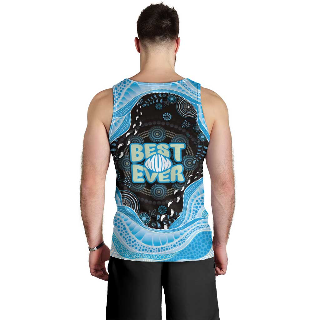 Australia Mother's Day Men Tank Top Best Mum Ever Blue Version