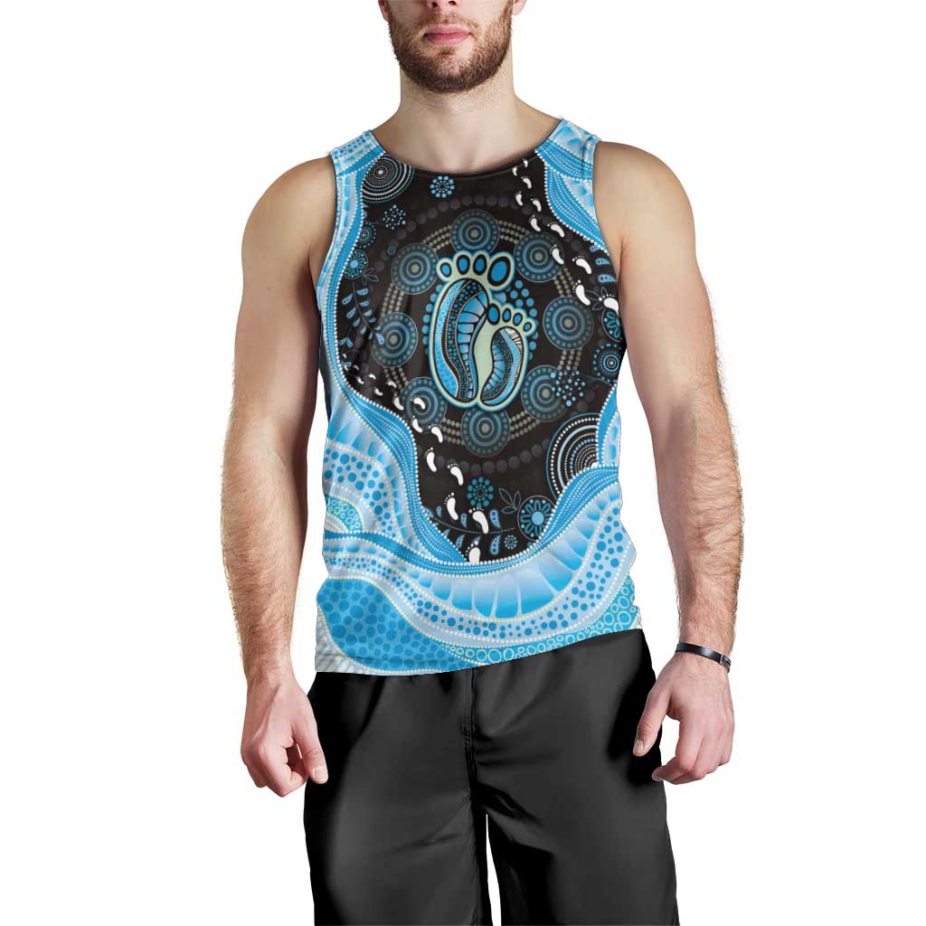 Australia Mother's Day Men Tank Top Best Mum Ever Blue Version