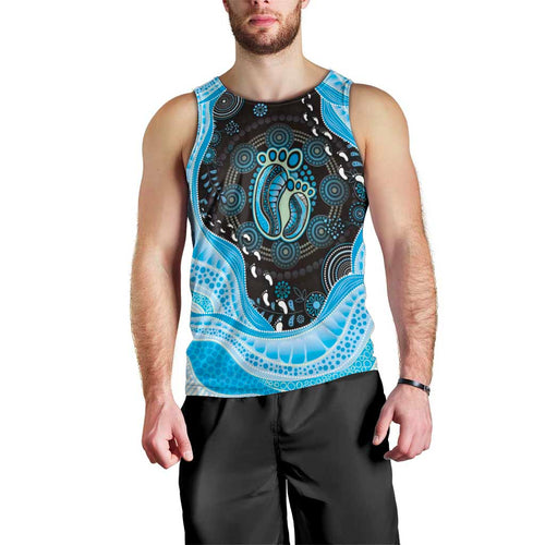 Australia Mother's Day Men Tank Top Best Mum Ever Blue Version