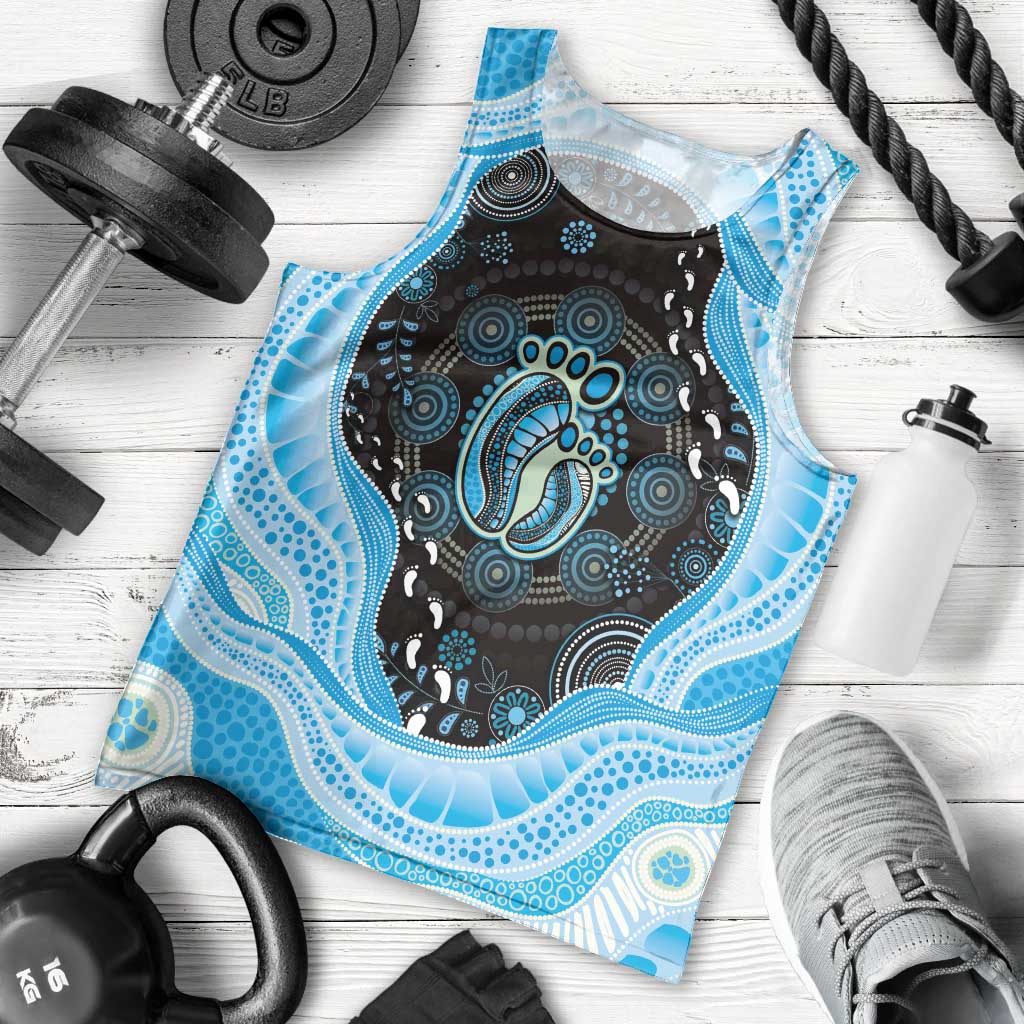 Australia Mother's Day Men Tank Top Best Mum Ever Blue Version