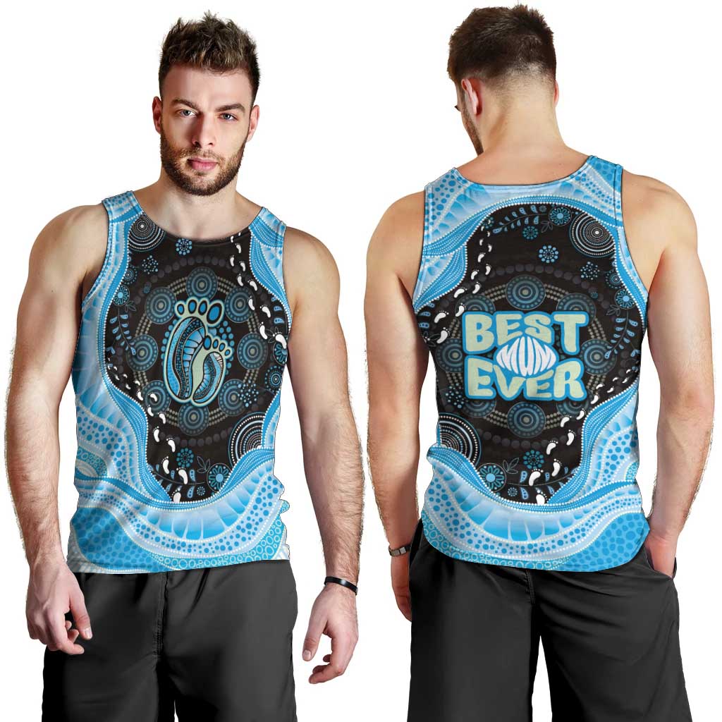 Australia Mother's Day Men Tank Top Best Mum Ever Blue Version