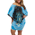 Australia Mother's Day Off Shoulder Short Dress Best Mum Ever Blue Version