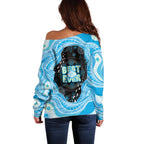 Australia Mother's Day Off Shoulder Sweater Best Mum Ever Blue Version