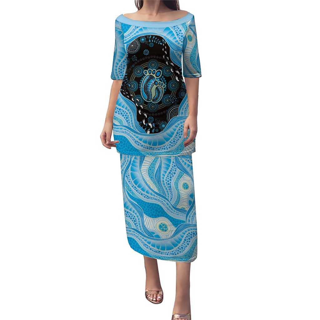 Australia Mother's Day Puletasi Best Mum Ever Blue Version