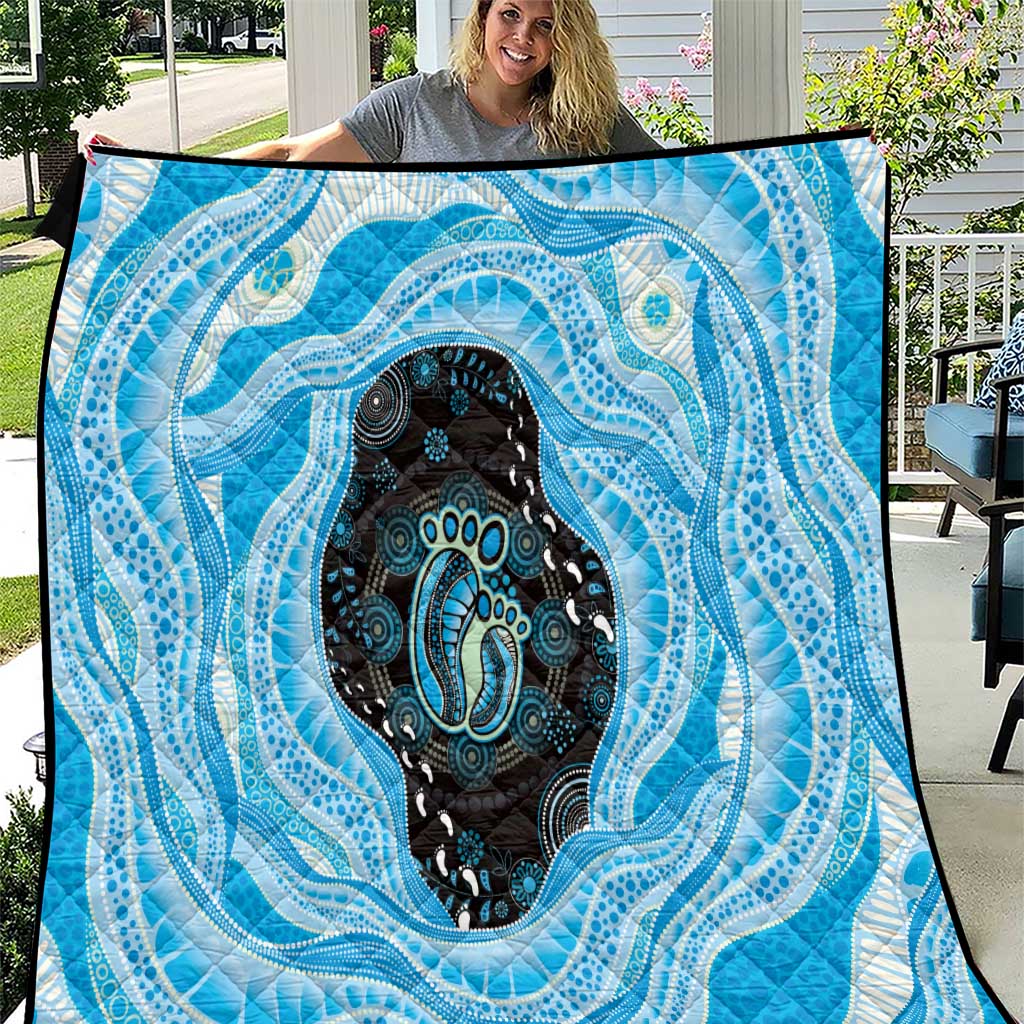 Australia Mother's Day Quilt Best Mum Ever Blue Version