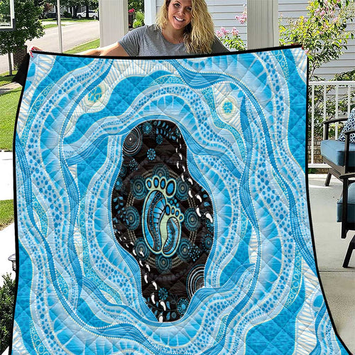 Australia Mother's Day Quilt Best Mum Ever Blue Version