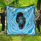 Australia Mother's Day Quilt Best Mum Ever Blue Version