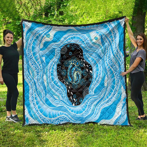 Australia Mother's Day Quilt Best Mum Ever Blue Version