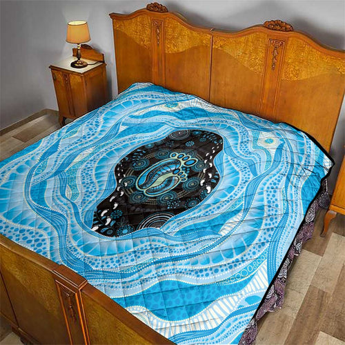 Australia Mother's Day Quilt Best Mum Ever Blue Version