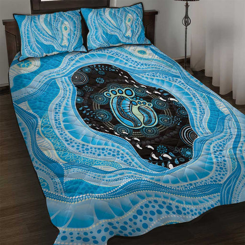 Australia Mother's Day Quilt Bed Set Best Mum Ever Blue Version