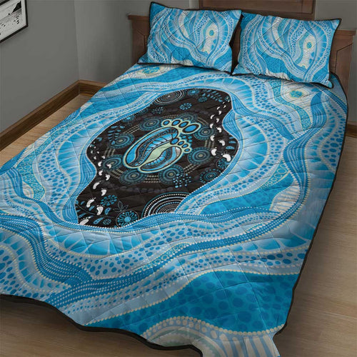Australia Mother's Day Quilt Bed Set Best Mum Ever Blue Version